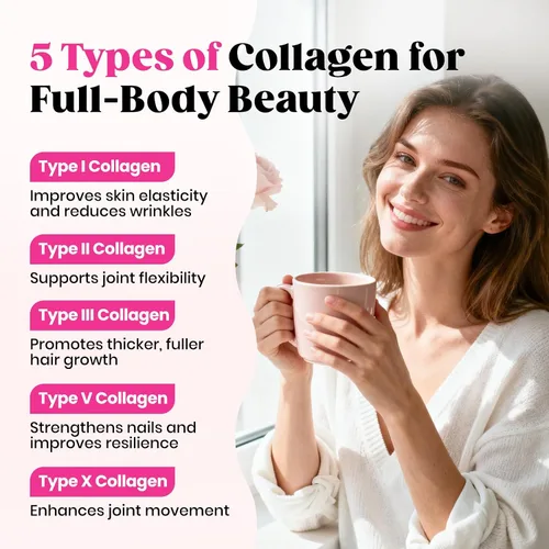Miniatura 3 de Venture Pal Polvo de colágeno múltiple tipo I, II, III, V, X - Péptidos de colágeno hidrolizados MSM, GC, ácido hialurónico y vitamina C