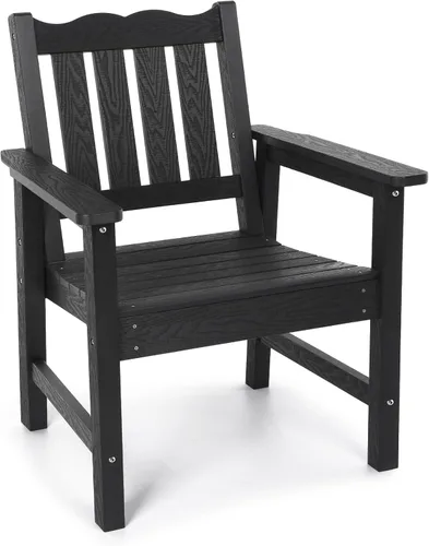 Stoog - Sillas para exteriores para todo tipo de clima, silla de comedor de patio con respaldo curvo, silla de patio con soporte de 400 lbs, color