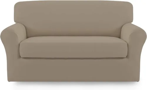 Miniatura 55 de Easy-Going Funda de Sofá Elástica de Microfibra de 2 Piezas – Cubierta de Sofá Suave Ajustada de Spandex, Protector de Muebles Lavable con Parte