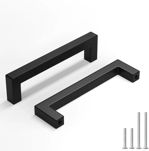 Miniatura 15 de homdiy Paquete de 1 tirador de gabinete negro mate de 3 pulgadas, manijas de cajón de acero inoxidable, manijas de cajón de acero inoxidable