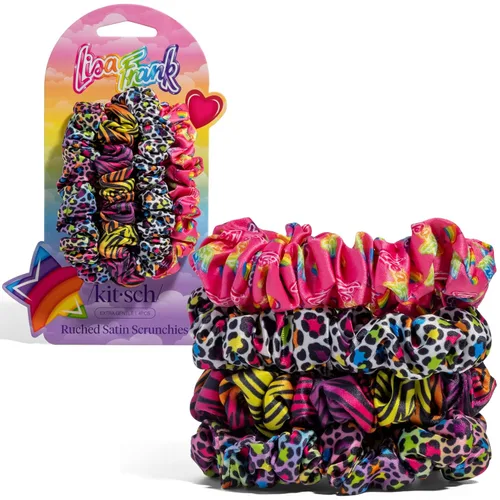 Miniatura 16 de Kitsch Coleteros de satén para mujer, sin arrugas, control de encrespamiento, más suave que la seda para todo tipo de cabello, accesorios elegantes