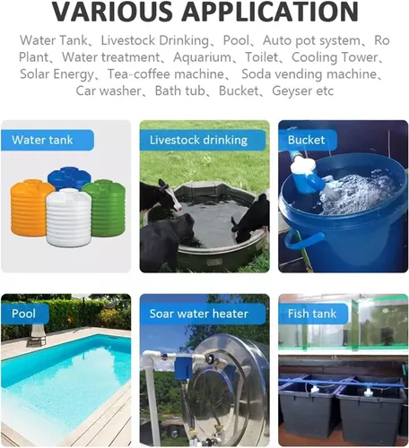 Miniatura 6 de Válvula de flotador Válvula de control de nivel de agua automática macho de entrada superior de 1 "para tanques, torres, piscinas, canales, acuarios