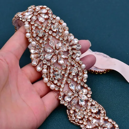 Miniatura 14 de azaleas Cinturón de boda fino de cristal para mujer, cinturón de novia para boda, dama de honor, accesorios de vestido de niña de las flores, 16