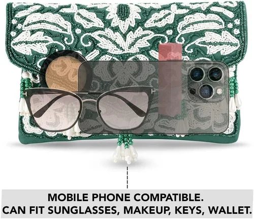 Miniatura 2 de Aheli Indian Potli Bags for Women Evening Bag Clutch Ethnic Bride Purse with Drawstring