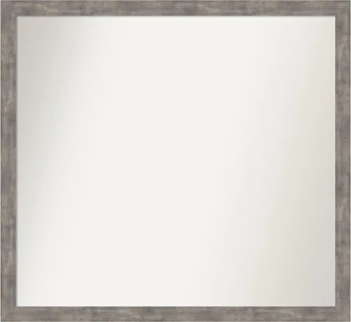 Miniatura 128 de Amanti Art Silver Bathroom Mirror for Over Sink, 24x49 Custom Made Marred Pewter Rectangle Vanity Mirror, Oversize Casual Wood Frame, Hangs Estaño