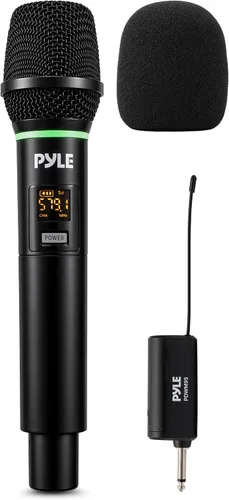 Pyle Sistema de micrófono USB profesional, micrófono portátil dinámico de 16 canales con sonido claro de largo alcance, micrófono inalámbrico
