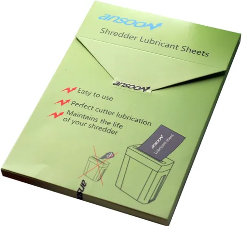 Miniatura 6 de Paquete de 28 hojas lubricantes para trituradoras de papel, trituradoras de papel, hoja de limpieza y afilado de aceite para trituradoras de papel