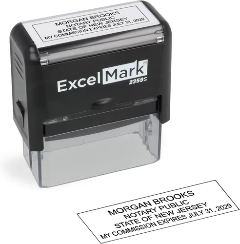 Miniatura 33 de ExcelMark Sello Notarial para los 50 Estados - Sello Oficial del Estado - Texas Negro