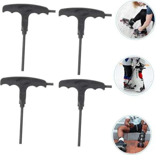 Miniatura 5 de VANZACK 4 unids Roller Skate Llave Herramientas de mano Herramienta de eliminación de rodamientos Unidad portátil Skate board Llave Destornillador s