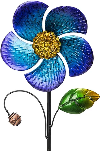 Miniatura 11 de Viveta Kinetic - Molino de viento metálico de 59 pulgadas para jardín, escultura de viento doble con estaca estable, multicolor D-multicolor-1