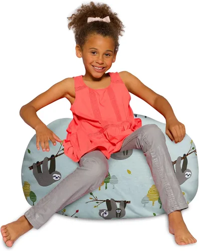 Miniatura 45 de Posh Creations - Sillón puff para niños, adolescentes y adultos, incluye funda extraíble y lavable a máquina, tamaño mediano de 27 pulgadas, lona