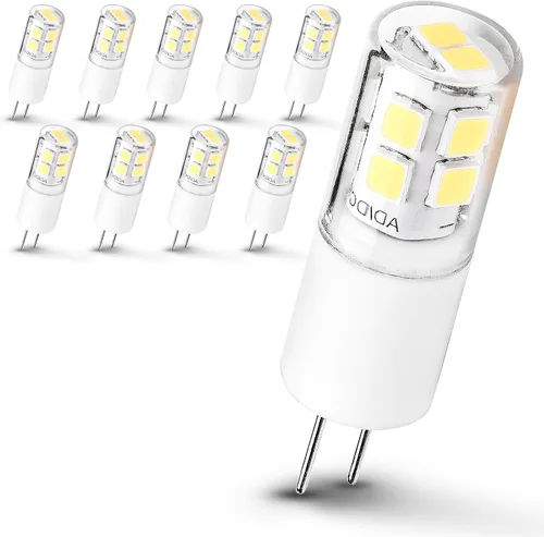Miniatura 12 de Ziomitus - Bombillas LED G4 10W-20W T3 Halógenas 12V para Paisajismo de Reemplazo, Base JC de Bi-Pin G4 1.5W AC/DC 12V para RV, Luz de Clóset