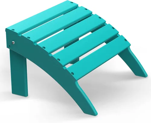 BRIOPAWS Adirondack otomana | Plegable | Plástico HDPE | Reposapiés para exteriores | Todo tipo de clima | Reposapiés de patio para silla Adirondack
