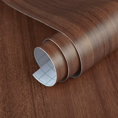Miniatura 13 de BAYYA Papel de Grano de Madera de Nogal Marrón Oscuro Impermeable para Despegar y Pegar Papel Tapiz Adhesivo Decorativo para Muebles de Nogal Negro
