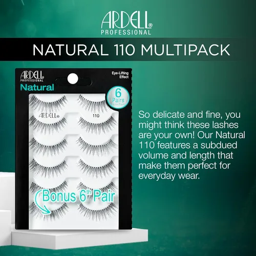 Miniatura 3 de Ardell Pestañas postizas naturales 110 negras, 1 paquete (5 pares por paquete)