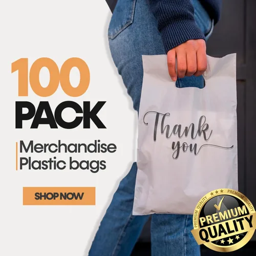 Miniatura 9 de BOLSAS DE TIENDA DE MERCANCÍAS DE AGRADECIMIENTO, diferentes tamaños 9"x12", 12"x15", 15"x18" 1.25 Mil. PAQUETES de 100/200/500 Bolsas de Productos