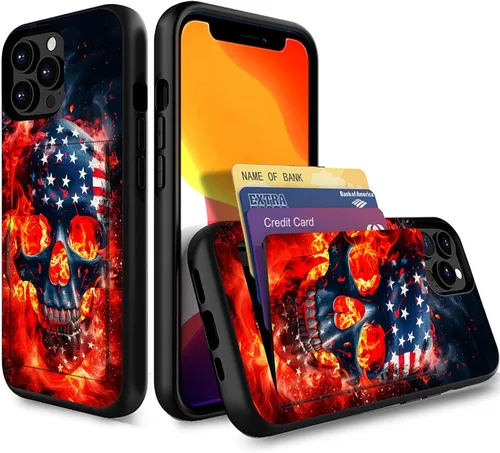 Miniatura 38 de Funda para iPhone Air, funda tipo cartera con ranura para tarjeta oculta, a prueba de golpes, TPU y PC, funda protectora de doble capa para iPhone