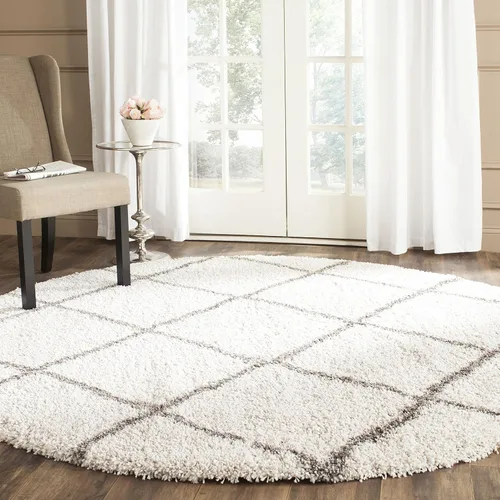 Miniatura 87 de SAFAVIEH - Alfombra de la colección Hudson Shag, diseño de enrejado moderno, no desprende pelusa y fácil de cuidar, 2 pulgadas de grosor, ideal