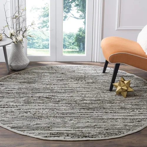Miniatura 27 de SAFAVIEH Rag Rug Collection - Alfombra decorativa de 2 x 3 pies, color gris, hecha a mano, de algodón a rayas, ideal para zonas de alto tráfico