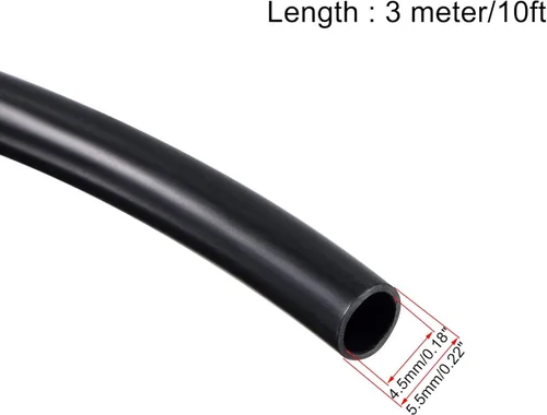 Miniatura 2 de uxcell Tubo negro del arnés de cable del tubo del PVC, 3/16-inch (4.5mm) ID 10ft manga para la protección del alambre del revestimiento del alambre