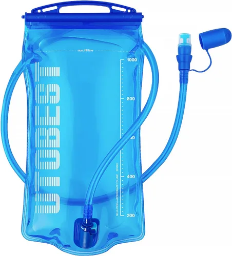 UTOBEST Vejiga de agua, bolsa de hidratación de 1 L, 1.5 L, 2 L, 3 L para mochila de senderismo, sin BPA, depósito de agua a prueba de fugas para