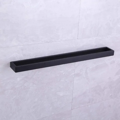 Miniatura 8 de Toallero cuadrado de acero inoxidable SUS 304 de 24 pulgadas, color negro mate, para montaje en pared de baño