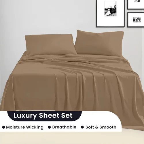 Miniatura 3 de SGI Bedding - Juego de sábanas de 600 hilos, 4 piezas, 100% de algodón egipcio, tamaño completo, juego de sábanas con bolsillo profundo de 38 cm
