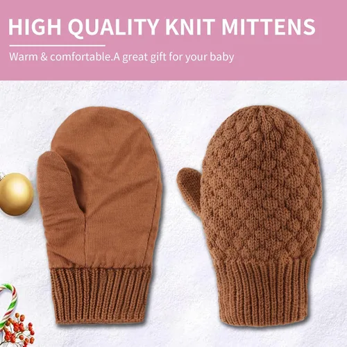 Miniatura 15 de Guantes de punto para bebés, niños y niñas, guantes de invierno para recién nacidos, guantes de 0 a 3 años