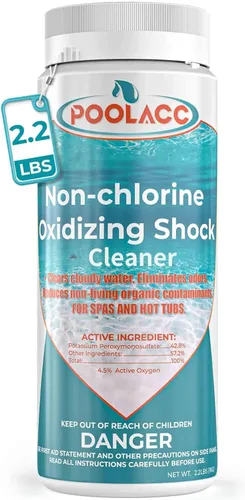 POOLACC 35.2oz Limpiador Oxidante Spa Shock Sin Cloro para Bañera de Hidromasaje, Cuidado de Agua Libre de Cloro y Limpiador Oxidante Mejorado para