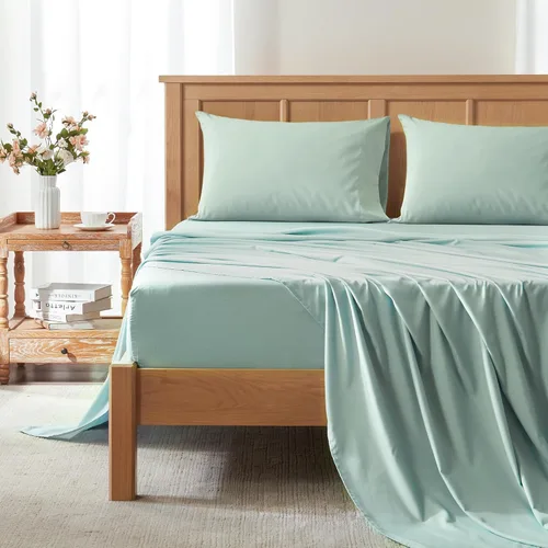 Miniatura 12 de Comfort Spaces Sábanas refrescantes King, sábanas Coolmax que absorben la humedad, suaves, juego de sábanas resistentes al descolorimiento, sábanas