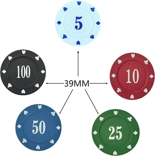 Miniatura 4 de SEETOOOGAMES Casino Poker Chips Denominations
