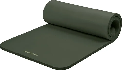 Miniatura 8 de Retrospec Solana - Tapete de yoga de 1 pulgada de grosor con correa de nailon, unisex, antideslizante, para yoga, pilates, estiramiento, ejercicios