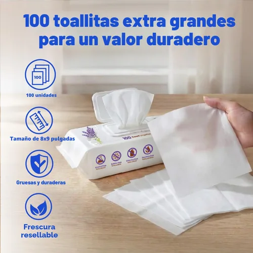 Miniatura 5 de Best Pet Supplies Toallitas para Mascotas para Perros – Toallitas para Perros de Limpieza Desodorizante, para Pelaje, Orejas, Patas - Lavanda