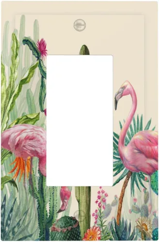 Miniatura 607 de Cubiertas de placa de pared de 3 gang con interruptor de luz de triple palanca, en negro y dorado con esplendor de oro rosa, estampado floral