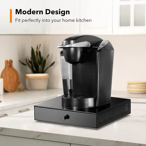 Miniatura 4 de SICHEER K Cup Organización Cajón de almacenamiento Soporte K Cup Organizador de cápsulas de café, bandeja de mostrador, soporte para encimera