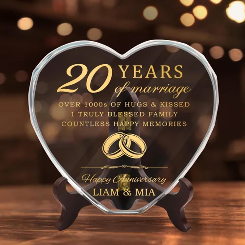 Miniatura 12 de Foto de cristal personalizada, cristal de corazón personalizado con imagen, regalos para pareja/pareja, regalos para el nuevo hogar/inauguración