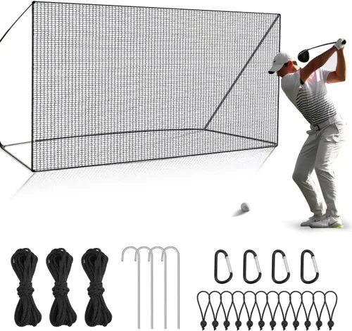 Red de golf para conducción en el patio trasero al aire libre e interior, red deportiva de 10 x 10 pies/15 pies/20 pies/20 pies/25 pies/15 pies x 15