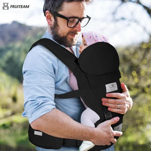 Miniatura 5 de FRUITEAM Portabebés de recién nacido a niño pequeño, taburete de cintura certificado de seguridad con asiento de cadera, portabebés ergonómico 6