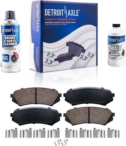 Miniatura 130 de Detroit Axle - Pastillas de freno traseras para Honda Odyssey 2011-2017 Pilot 2007-2013 MDX 2010-2013 ZDX 2010-2013 Pastillas de freno de cerámica