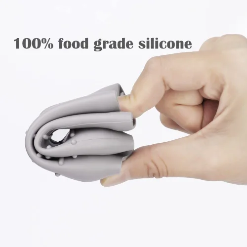 Miniatura 4 de haakaa Funda de vidrio para biberón, funda de silicona antideslizante para biberón de vidrio de cuello ancho, 4.2 onzas, 1 paquete