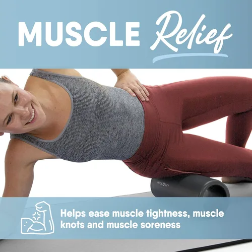 Miniatura 4 de MICRODRY Rodillo trasero de espuma de lujo para alivio muscular, rodillo para yoga, estiramiento, masaje firme de tejido profundo y liberación
