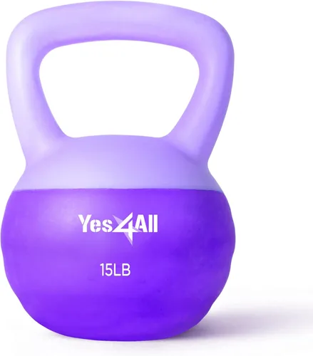 Miniatura 8 de Yes4All Pesa rusa suave, pesas rusas de entrenamiento de fuerza de PVC para mujeres, protección del suelo y silenciosa, mango ancho, pesas suaves