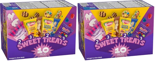 Keebler Sweet Treat - Paquete variado de 10 unidades, incluye chips Deluxe, Funables, Fudge Stripes y Mother's Circus Animal Cookies, 9.4 oz