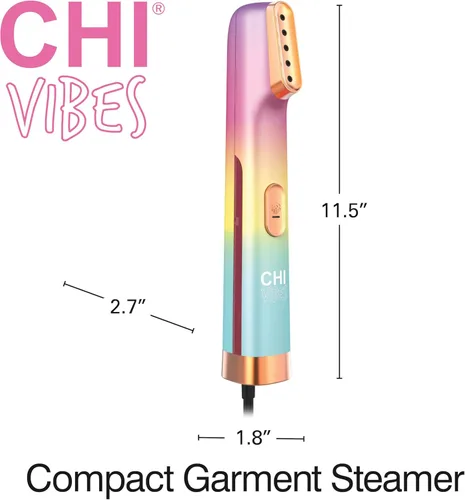 Miniatura 8 de CHI VIBES - Vaporizador de mano para ropa, tela y cortinas, 5 minutos de vapor continuo, removedor de arrugas portátil para el hogar y viajes