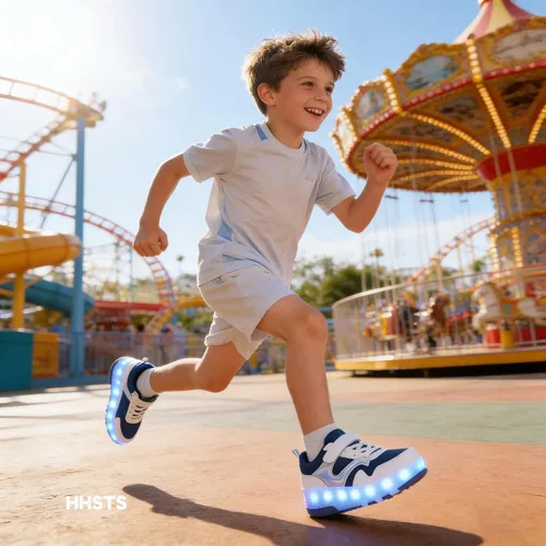 Miniatura 7 de HHSTS Zapatos para niños – Nuevos mejorados con ruedas zapatos de luz LED de colores patines rodantes brillantes zapatos de patinar regalos simples