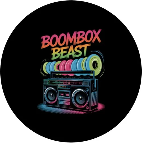 Miniatura 3 de Boombox Beast Retro 80s Hip Hop Old School PopSockets Adhesive PopGrip