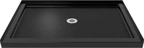 DreamLine SlimLine DLT-1132420-88 - Base de ducha de un solo umbral de drenaje central de 32 pulgadas de profundidad x 42 pulgadas de ancho x 2 3/4
