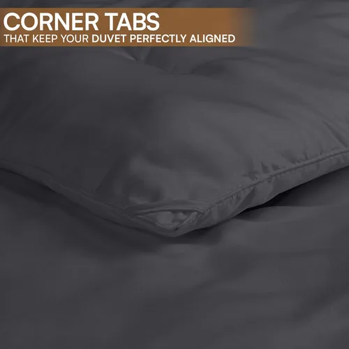 Miniatura 7 de Utopia Bedding Edredones tamaño Queen, relleno de edredón para todas las estaciones, edredón de plumón alternativo con pestañas en las esquinas, Gris