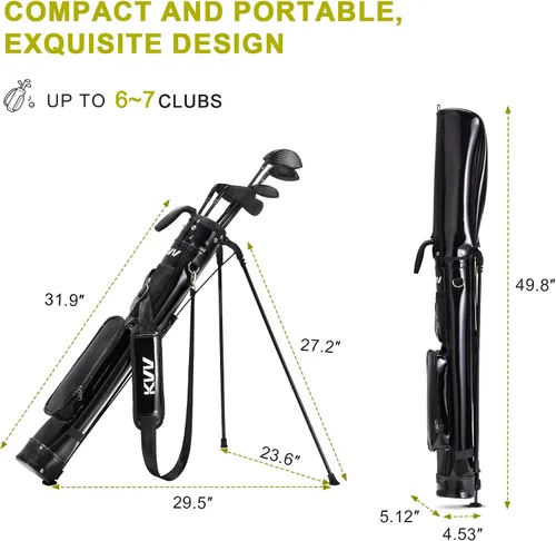 Miniatura 2 de KVV Lightweight Sunday Golf Stand Bag, Colorful Fashion Pitch and Putt Golf Bag