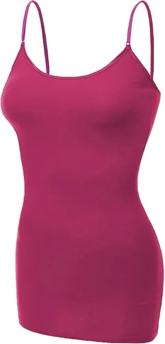 Miniatura 94 de Emmalise Camisola larga casual básica para mujer, con tirantes ajustables, top en capas
